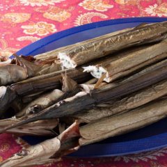 Kohalik amps – freshly smoked fish from a local fisherman in Kihnu